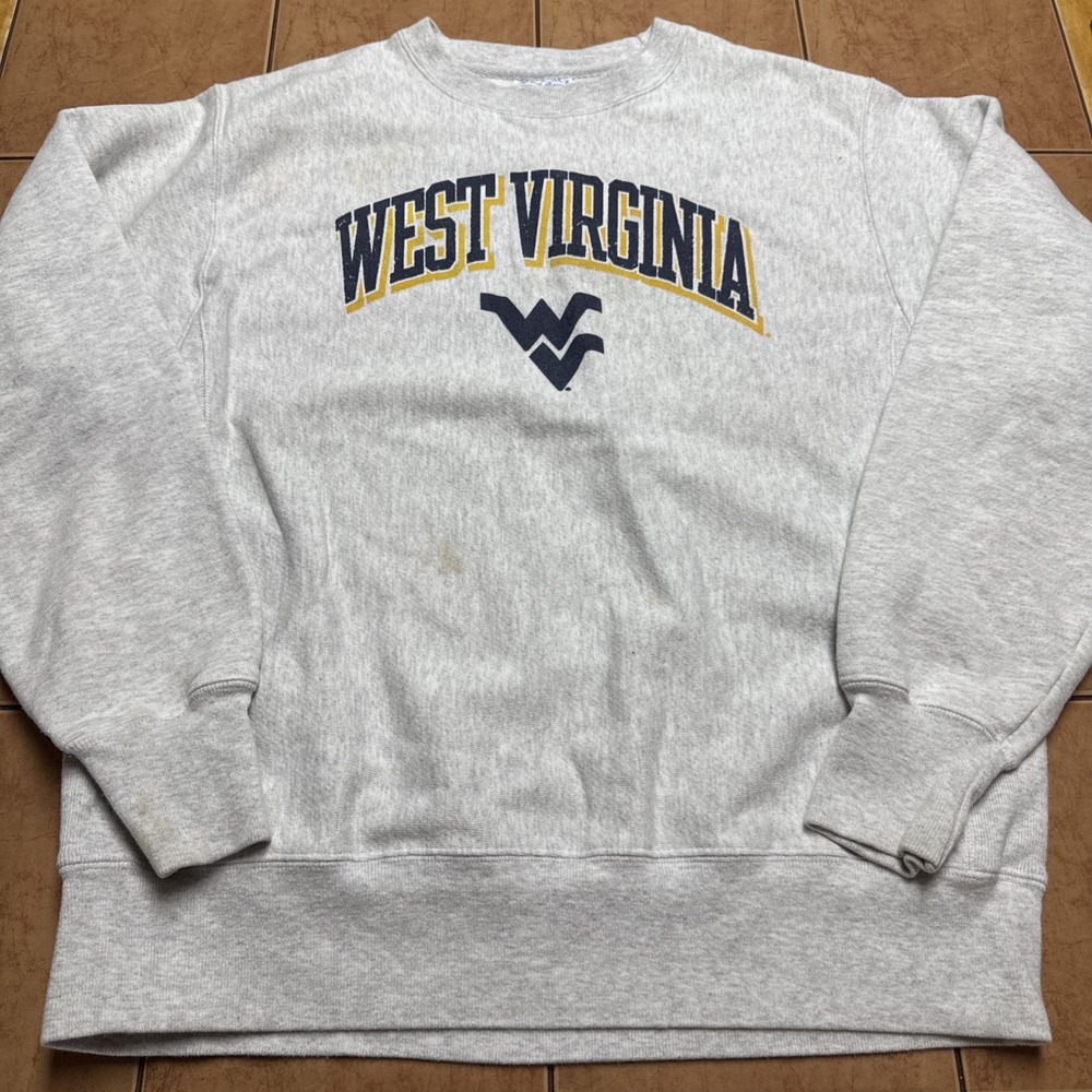 Vintage West Virginia University Champion‎ Reverse Weave Sweatshirt Men's Sz Med
